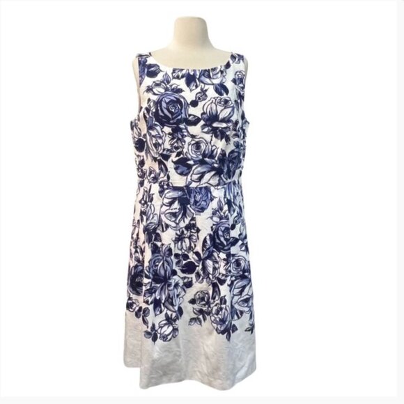 Talbots Jacquard Floral Fit & Flare Dress for Woman Size: 12  NWT $179 - Picture 2 of 7